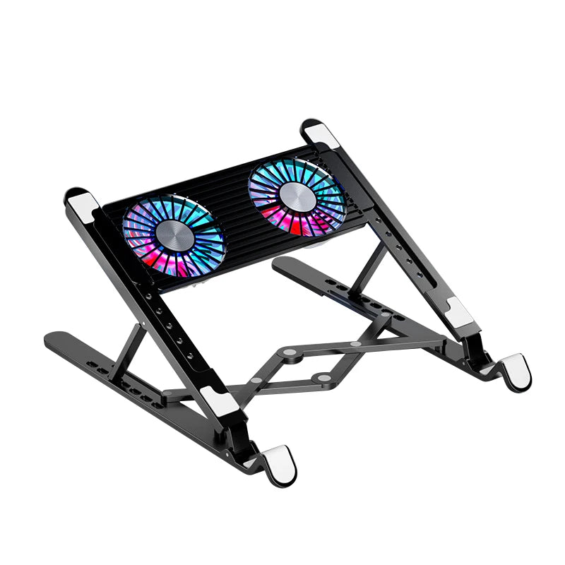 Laptop Cooling Pad with 2/4 Fans Foldable Laptop Cooling Fan RGB Silent for 11-17.3 Inch Laptops