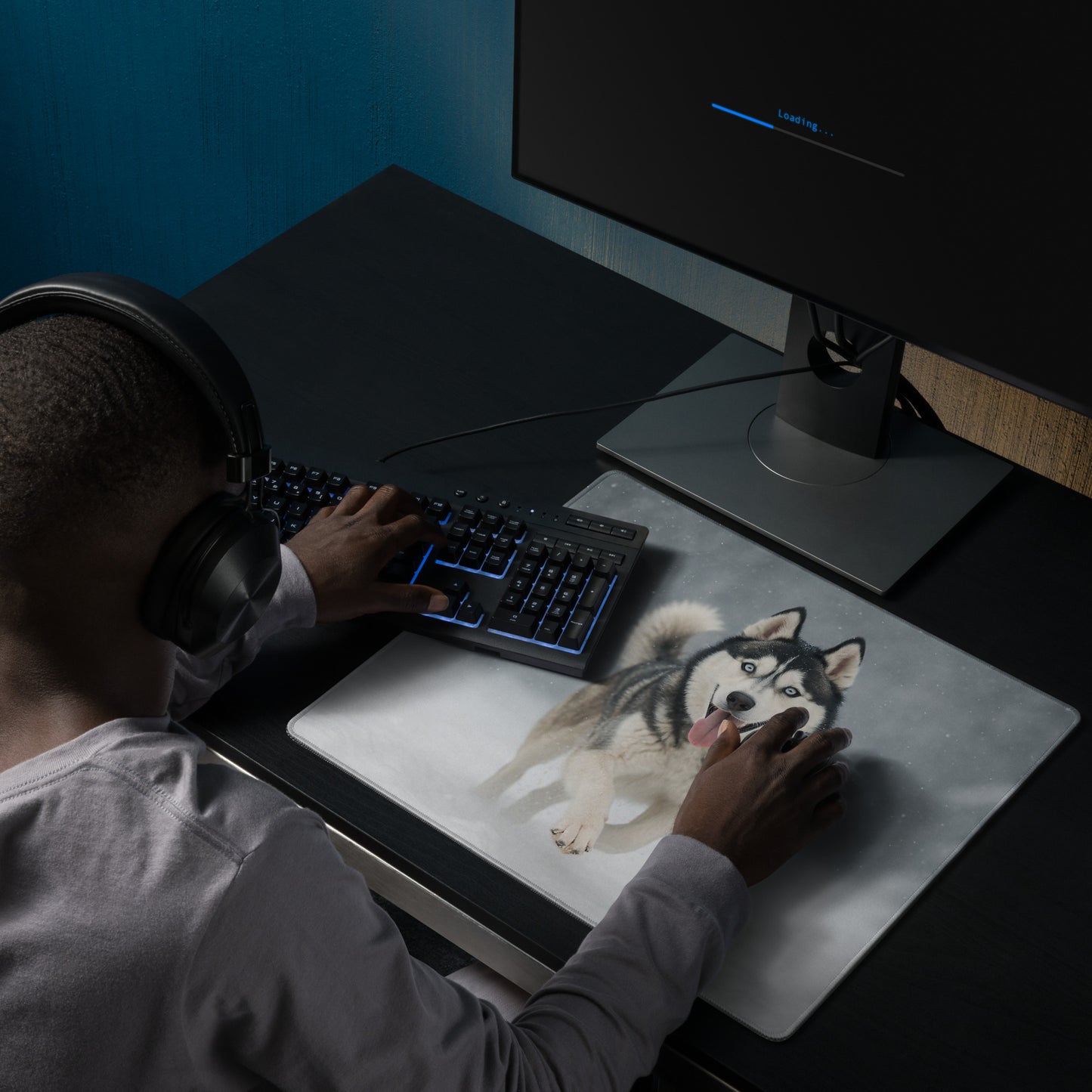 🐺 Husky Gaming Desk Mat / Mouse Pad