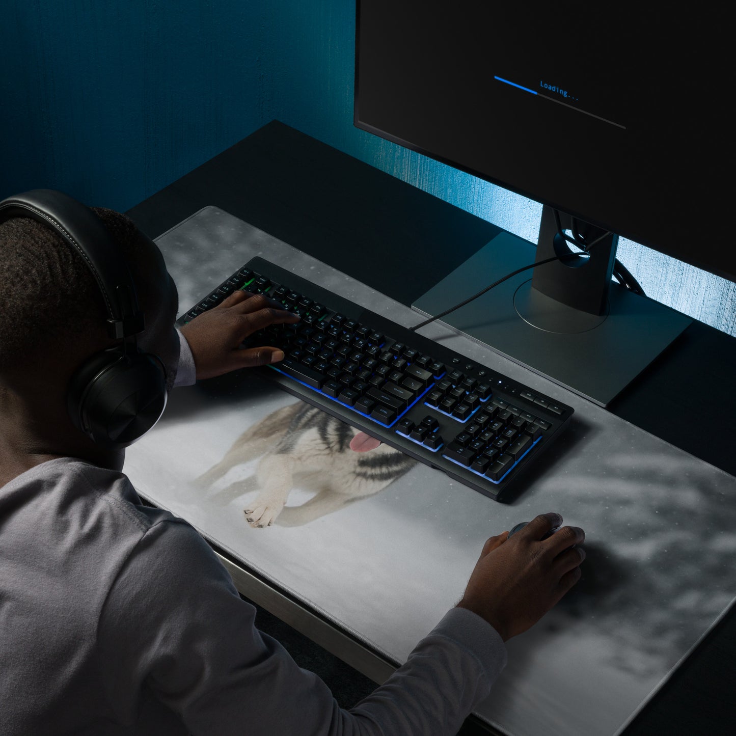🐺 Husky Gaming Desk Mat / Mouse Pad